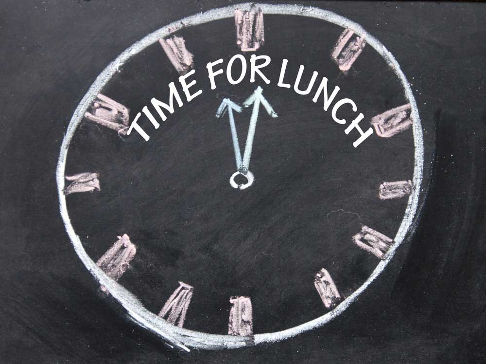 lunch break clock